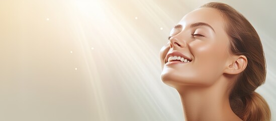 キメの整った肌のアップと、清潔感あふれる身だしなみのイメージ